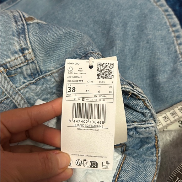 MANGO HIGH-WAISTED WIDE-LEG JEANS SIZE 6 - Picture 7 of 7